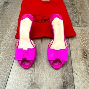 Christian Louboutin satin heels